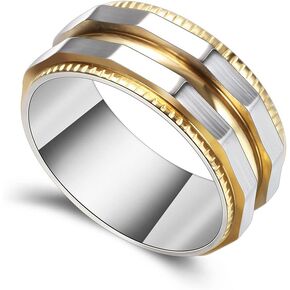 Fusamk Fashion Stainless Steel Irregular Band Ring