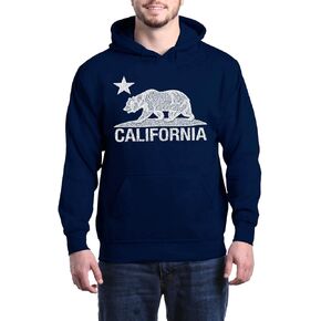 shop4ever California Distressed White Bear Hoodies Cali Sweatshirts