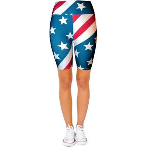 Patriotic Running Shorts with Stars & Stripes, Red, White and Blue, USA Flag Print