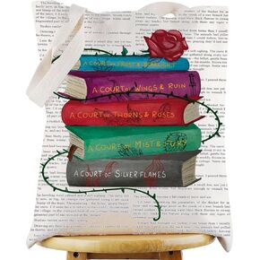 WZMPA ACOTAR Tote Bag Sarah Fans Gift Fiction Novel Series Canvas Shoulder Bag Fantasy Author Support Gift