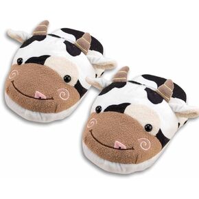 شباشب بقرة BelugaDesign | أحذية منزلية لطيفة على شكل حيوان أنمي كاواي لطيف | شرائح عيد الميلاد الشتوية الفاخرة من بوفي باستيل | أبيض أسود بني بيج in Kuwait