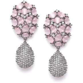 أقراط متدلية من الألماس الأمريكي مطلية بالذهب من Priyaasi in Kuwait