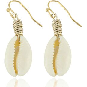 Soul Statement Women's Cowrie Earrings Seashell Dangle Earring Set in Kuwait