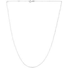 صفقة الماس 14 قيراط من الذهب الأبيض الصلب 0.8 مم سلسلة كابل قابلة للتمديد للمعلقات والسحر مع إغلاق حلقة الربيع (حلقة القفز عند 16 بوصة) in Kuwait