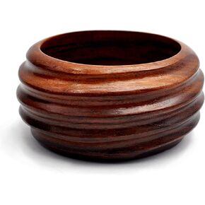 Handcrafted Bold Brown Wooden Bangle Bracelet Made With Natural Sisso Wood From Boscage Artsy Collection