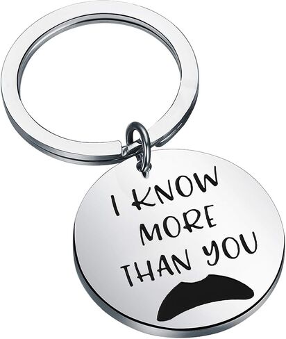 CENWA Funny Ron Quote I Know More than You Keychain Funny Gift For Fans in Saudi Arabia