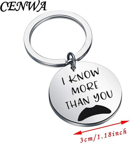 CENWA Funny Ron Quote I Know More than You Keychain Funny Gift For Fans in Saudi Arabia