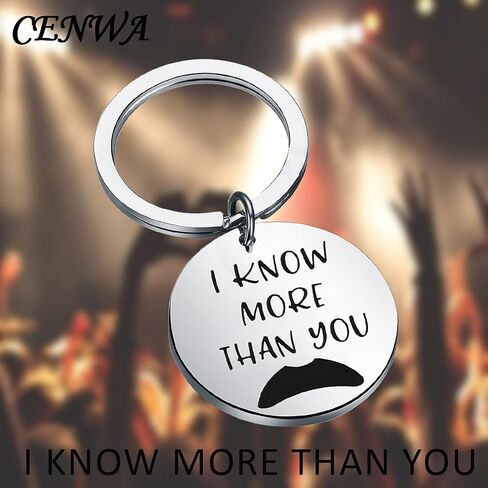 CENWA Funny Ron Quote I Know More than You Keychain Funny Gift For Fans in Saudi Arabia