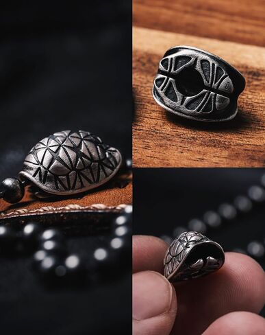 COPPERTIST.WU Indian Star Tortoise Clasp Necklace 4mm Ball Bead Chain 925 Sterling Silver Necklace 65cm/25.6'' Fashion Jewelry Link Gift for Men Women in Kuwait