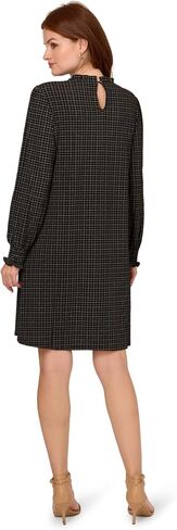 Adrianna Papell Women's Printed Ruffle Neck Knit Dress in Saudi Arabia