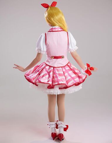 haikyuu Women Anime Kawaii Shirt and Skirt Set Cosplay Costume with Vest and Necktie for Halloween Party Comic Con in Saudi Arabia