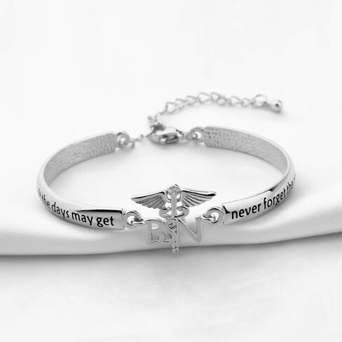 BNQL Bachelor of Science in Nursing Gifts BSN Bracelet BSN Graduations Gifts for Nurses Jewelry Inspirational Gifts in Saudi Arabia