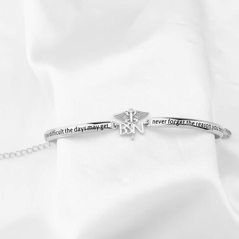 BNQL Bachelor of Science in Nursing Gifts BSN Bracelet BSN Graduations Gifts for Nurses Jewelry Inspirational Gifts in Saudi Arabia