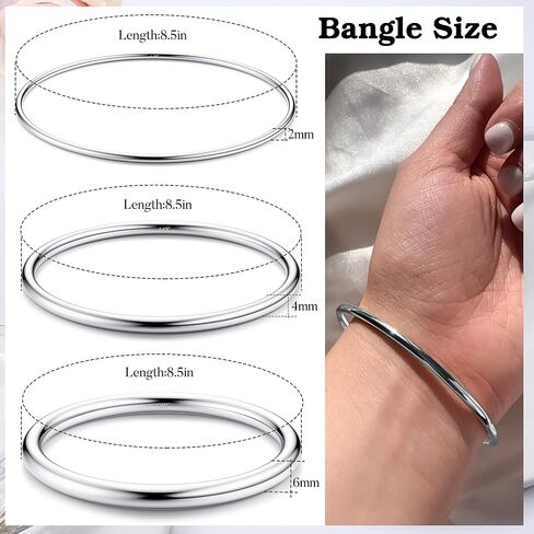 سوار مطلي بالذهب عيار 14 قيراط من Florideco مصنوع من الفولاذ المقاوم للصدأ لامع وقابل للتكديس، سوار دائري رفيع للنساء، سوار بيضاوي صلب مصقول in Kuwait