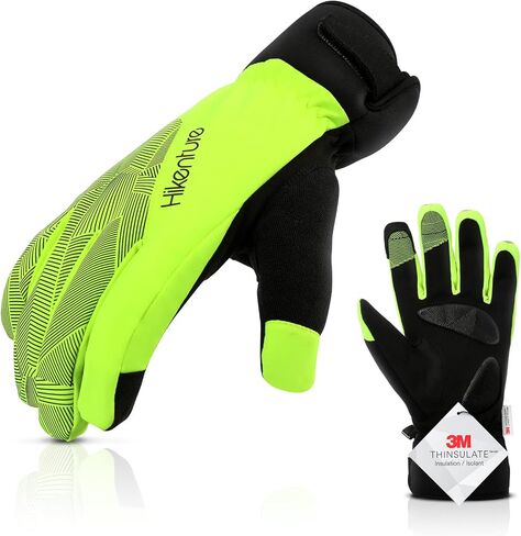 Hikenture Winter Cycling Gloves, 3M Thinsulate Waterproof Bike Gloves for Men&Women, Thermal Touchscreen Warm Biking Gloves in Saudi Arabia