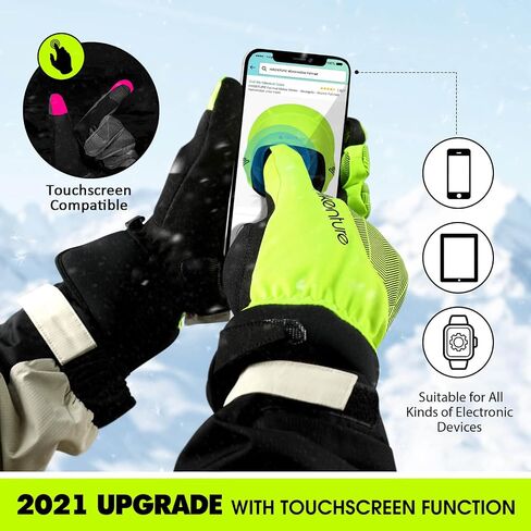 Hikenture Winter Cycling Gloves, 3M Thinsulate Waterproof Bike Gloves for Men&Women, Thermal Touchscreen Warm Biking Gloves in Saudi Arabia