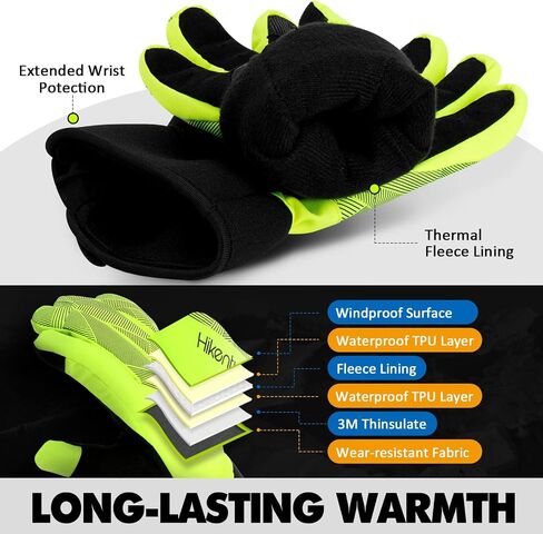 Hikenture Winter Cycling Gloves, 3M Thinsulate Waterproof Bike Gloves for Men&Women, Thermal Touchscreen Warm Biking Gloves in Saudi Arabia