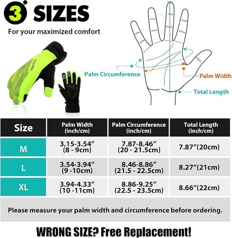 Hikenture Winter Cycling Gloves, 3M Thinsulate Waterproof Bike Gloves for Men&Women, Thermal Touchscreen Warm Biking Gloves in Saudi Arabia