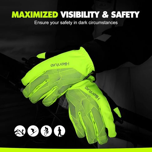 Hikenture Winter Cycling Gloves, 3M Thinsulate Waterproof Bike Gloves for Men&Women, Thermal Touchscreen Warm Biking Gloves in Saudi Arabia