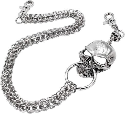 سلسلة مفاتيح Monster Big Skull Wallet شديدة التحمل من Extreme Beast Cuff Biker Trucker in Saudi Arabia