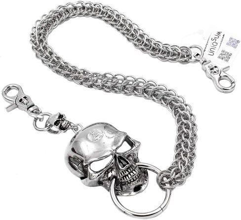 سلسلة مفاتيح Monster Big Skull Wallet شديدة التحمل من Extreme Beast Cuff Biker Trucker in Saudi Arabia