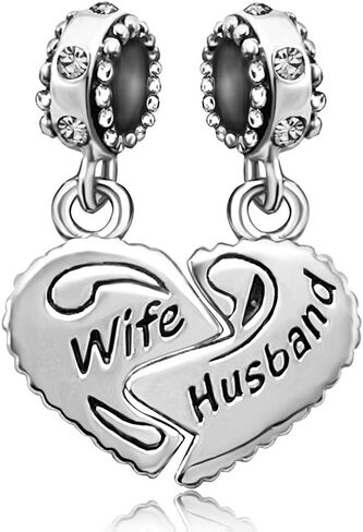 Valentine's Day Jewelry Wife Husband Love Heart Birthday Birthstone Month Womens Bead Charms for Bracelets Christmas Mother in Saudi Arabia