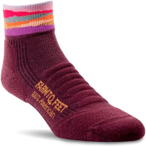 Farm to Feet Max Patch Light Cushion Technical 1/4 Crew Merino Wool Socks in Saudi Arabia