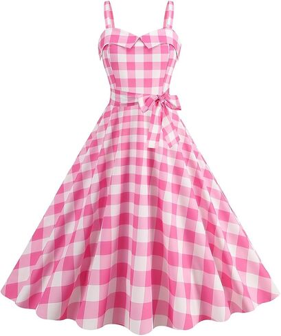 Adult Doll Movie Women Costume Halloween Carnival Cosplay Party Retro Pink Dress in Saudi Arabia