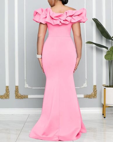 VERWIN Ruffle Fashion Sleeveless Bodycon Dress Party Dress Mermaid Women's Maxi Dress in Saudi Arabia