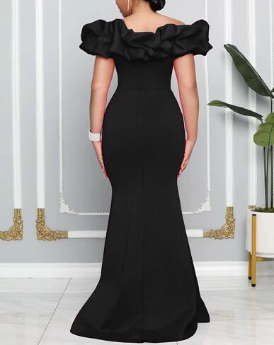 VERWIN Ruffle Fashion Sleeveless Bodycon Dress Party Dress Mermaid Women's Maxi Dress in Saudi Arabia