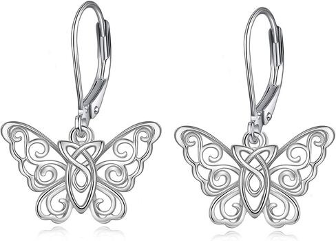 925 Sterling Silver Leverback Earrings Vintage Filigree Dangle Drop Earrings Jewelry Birthday Gifts for Women in Saudi Arabia