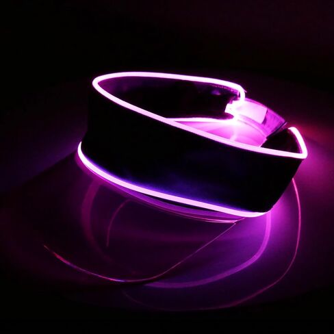 قبعة رياضية بقناع نيون LED - قبعة قابلة لإعادة الشحن - قبعة الهذيان ملحقات المهرجان قابلة للتعديل حاجب الشمس الرجعية للنساء والرجال in Kuwait