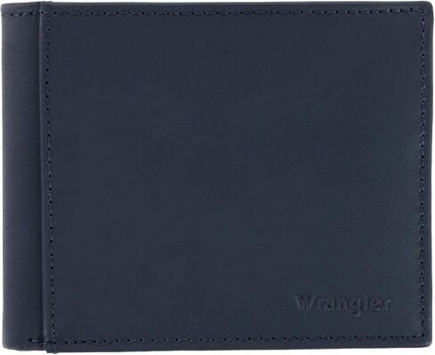Wrangler Men's Leather Bifold Wallet, Black in Saudi Arabia