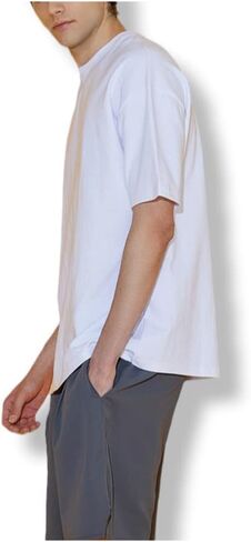 EDUARDO Men's Anyone Over Fit Casual Top, Short-Sleeve Cotton Modal Blend Basic T-Shirt. in Saudi Arabia