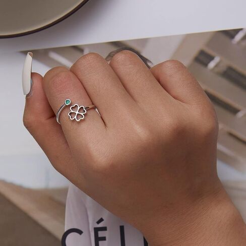 LAWOTY 925 Sterling Silver Rings for Women Girls Adjustable Open Oxidation Vintage Rings Moon Rings for Christmas Birthday Gifts… in Saudi Arabia