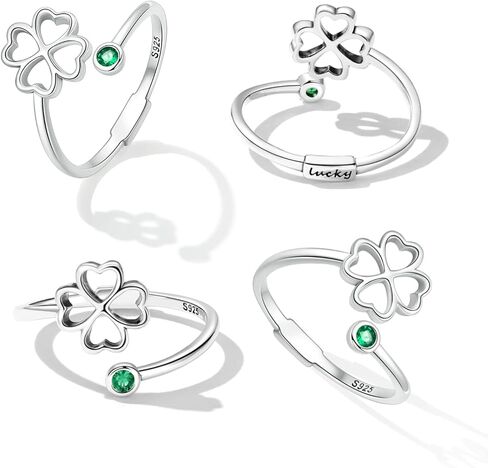 LAWOTY 925 Sterling Silver Rings for Women Girls Adjustable Open Oxidation Vintage Rings Moon Rings for Christmas Birthday Gifts… in Saudi Arabia
