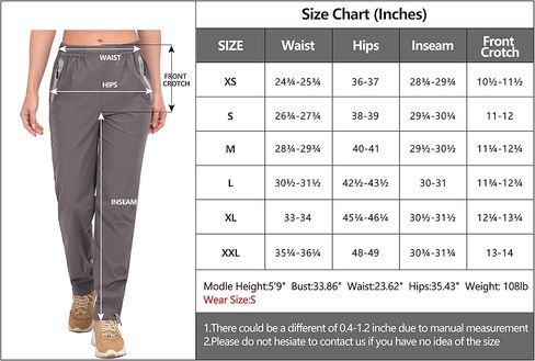 سروال حريمي من Mapamyumco بعامل حماية من أشعة الشمس 50+ قابل للتمدد سريع الجفاف وخفيف الوزن للجولف والمشي لمسافات طويلة والرحلات وجيوب معدنية بسحاب in Kuwait