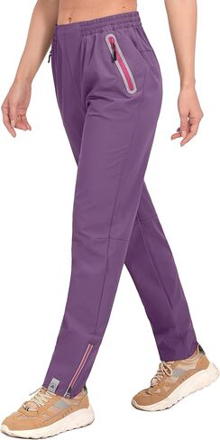 سروال حريمي من Mapamyumco بعامل حماية من أشعة الشمس 50+ قابل للتمدد سريع الجفاف وخفيف الوزن للجولف والمشي لمسافات طويلة والرحلات وجيوب معدنية بسحاب in Kuwait