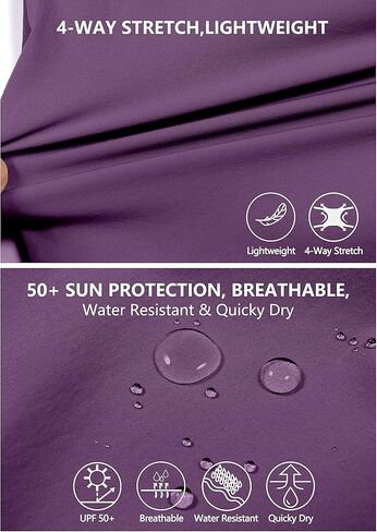 سروال حريمي من Mapamyumco بعامل حماية من أشعة الشمس 50+ قابل للتمدد سريع الجفاف وخفيف الوزن للجولف والمشي لمسافات طويلة والرحلات وجيوب معدنية بسحاب in Kuwait