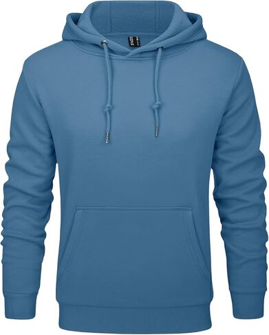 BIYLACLESEN Men's Pullover Hoodie Sweatshirt Soft Fleece Lined Hoodies Athletic Hooded Sweatshirt with Kangaroo Pockets in Kuwait