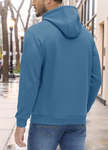 BIYLACLESEN Men's Pullover Hoodie Sweatshirt Soft Fleece Lined Hoodies Athletic Hooded Sweatshirt with Kangaroo Pockets in Kuwait