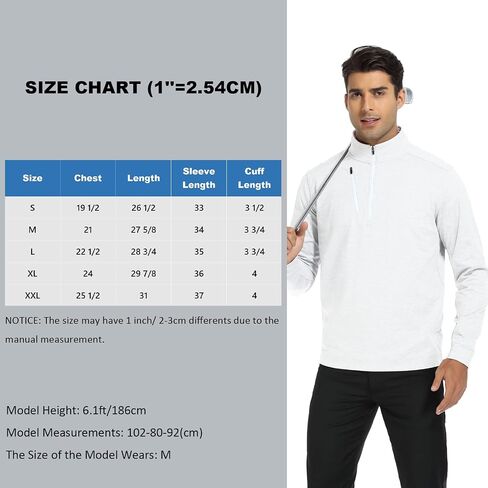 DEOLAX Mens Quarter Zip Pullover Solid 1/4 Zip Pullover Mens Athletic Performance Dry Fit Long Sleeve Thermal Mens Sweatshirt Mock Neck Mens Fishing Running Shirts UPF 50+ Golf Shirts for Men in Saudi Arabia