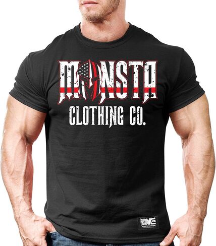 Monsta Clothing Co. Mens Bodybuilding Workout (ThisMeansWAR) Fitness Gym T-Shirt in Kuwait