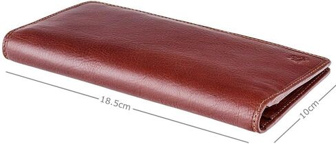 فسكونتي محفظة من الجلد الطبيعي بتقنية حجب تحديد الهوية بموجات الراديو 45 من توسكاني (بيج داكن) in Kuwait