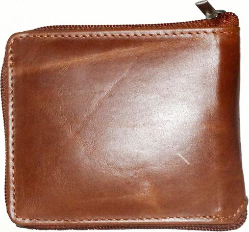 Premium Zipper Men's Leather Wallet - Sleek and Secure Travel Essential in Saudi Arabia