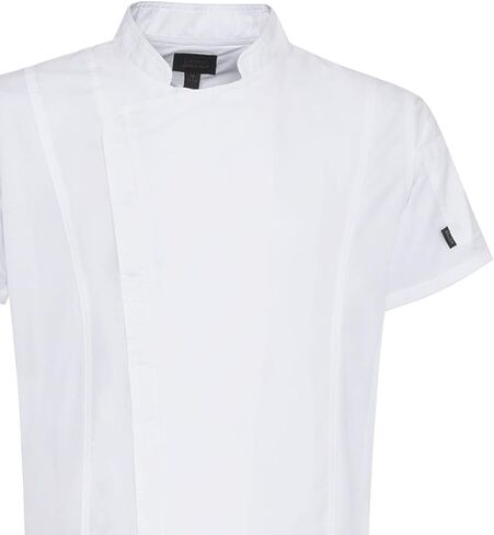 Lazzar Men Chef Coat Working | Dryfit | Concealed Zipper With Flap | Contrast Sleeves | Thermometer Pouch | Made in Mexico in Saudi Arabia