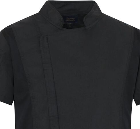 Lazzar Men Chef Coat Working | Dryfit | Concealed Zipper With Flap | Contrast Sleeves | Thermometer Pouch | Made in Mexico in Saudi Arabia