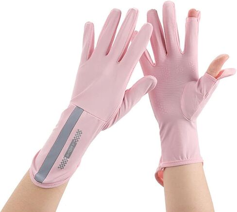 قفازات نسائية للحماية من أشعة الشمس فوق البنفسجية، قفازات كاملة الأصابع تعمل باللمس غير قابلة للانزلاق، قفازات صيفية قابلة للتنفس في الهواء الطلق in Kuwait
