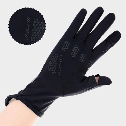 قفازات نسائية للحماية من أشعة الشمس فوق البنفسجية، قفازات كاملة الأصابع تعمل باللمس غير قابلة للانزلاق، قفازات صيفية قابلة للتنفس في الهواء الطلق in Kuwait