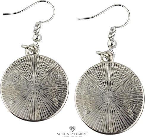 سول ستيتمنت اقراط متدلية على شكل عملة معدنية على شكل زهرة البرسيم من شامروك عيد القديس باتريك، مجوهرات خضراء in Kuwait